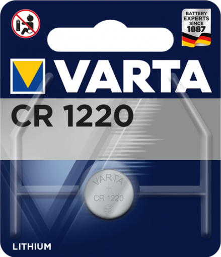 Литиева батерия CR1220, DL1220 - 3V - Varta CR 1220