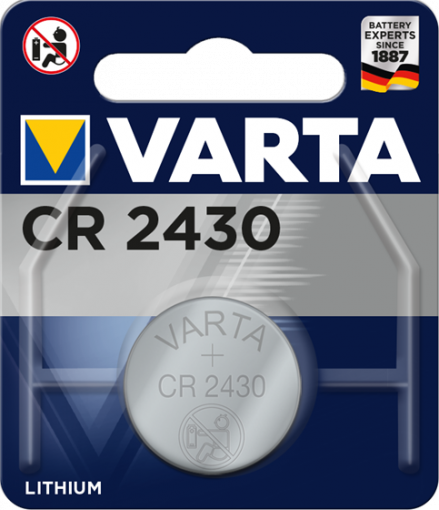 Литиева батерия CR2430, DL2430 - 3V - Varta CR 2430