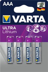 Литиеви батерии ААА 1.5V  4 броя - Varta