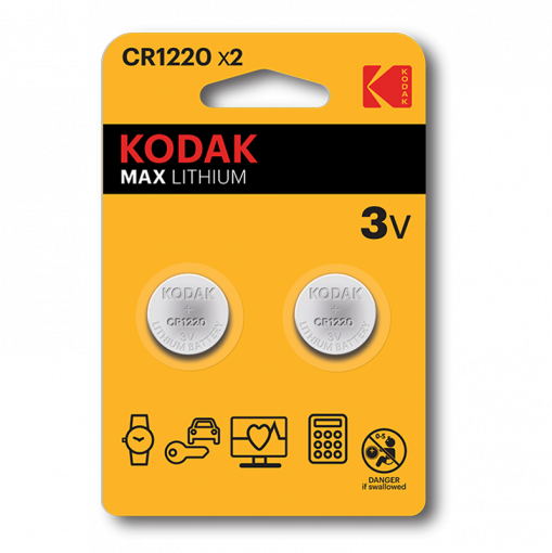 Литиеви батерия CR1220, KCR1220 - 3V - Kodak