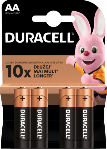 Алкални батерии АА MN1500 Basic 4B Duracell