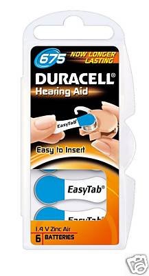 Батерии за слухов апарат Duracell Easy Tab 675