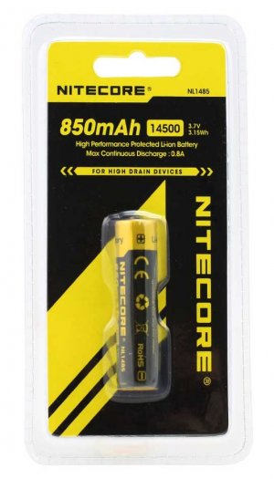 Акумулаторна батерия 14500 (AA) 850 mAh NITECORE