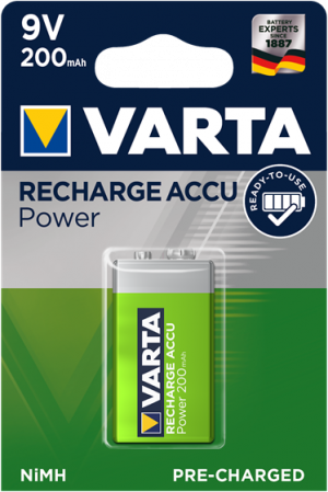 Акумулаторна батерия HR22 - 9V 200 mAh - VARTA