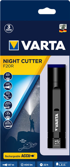 Акумулаторен фенер Night Cutter F20R - Varta