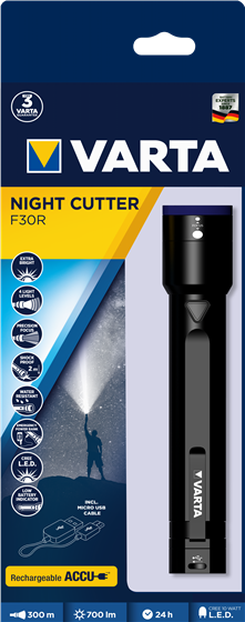 Акумулаторен фенер Night Cutter F30R - Varta